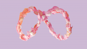 symbole représentant META en couronne de fleurs